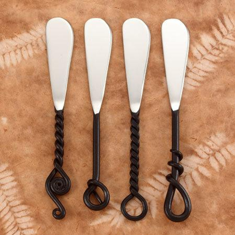 Twisted Iron Spreadr Assorted 4, Pack Of 12 12154 By India Handicrafts