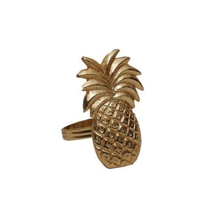 Gilded Pineapple Npkn Ring, Pack Of 24 16039 By India Handicrafts