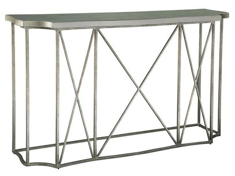 27601 Hekman Accents Silver Leaf Console Table With Metal Base