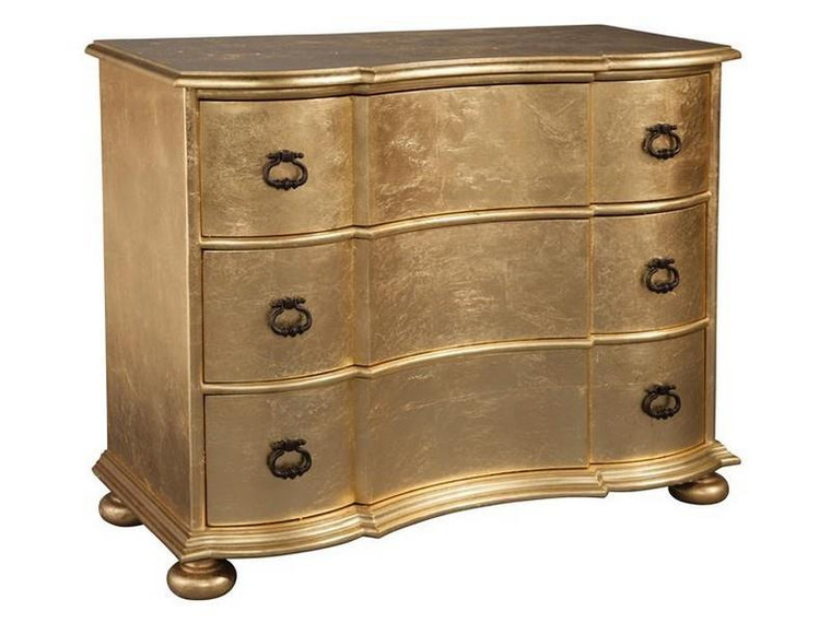 27605 Hekman Accents Gold Leaf Shaped Chest