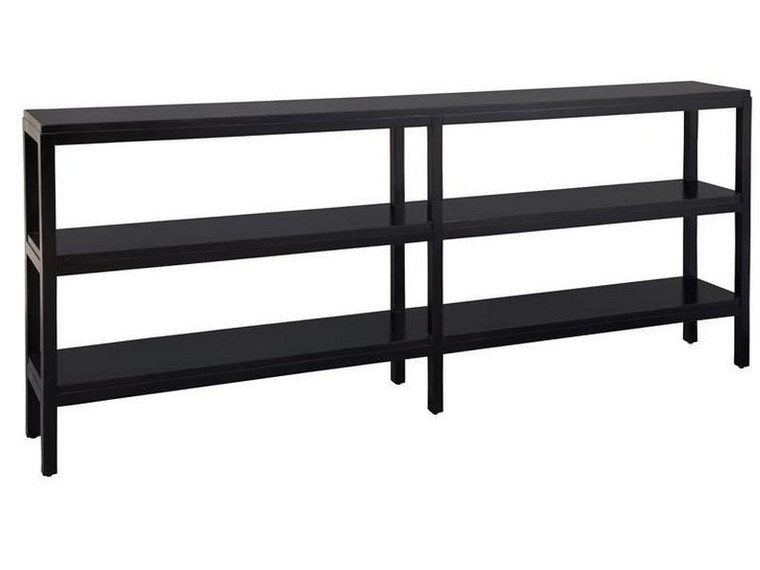 27609 Hekman Accents Black 3-Fixed Shelves Sofa Table