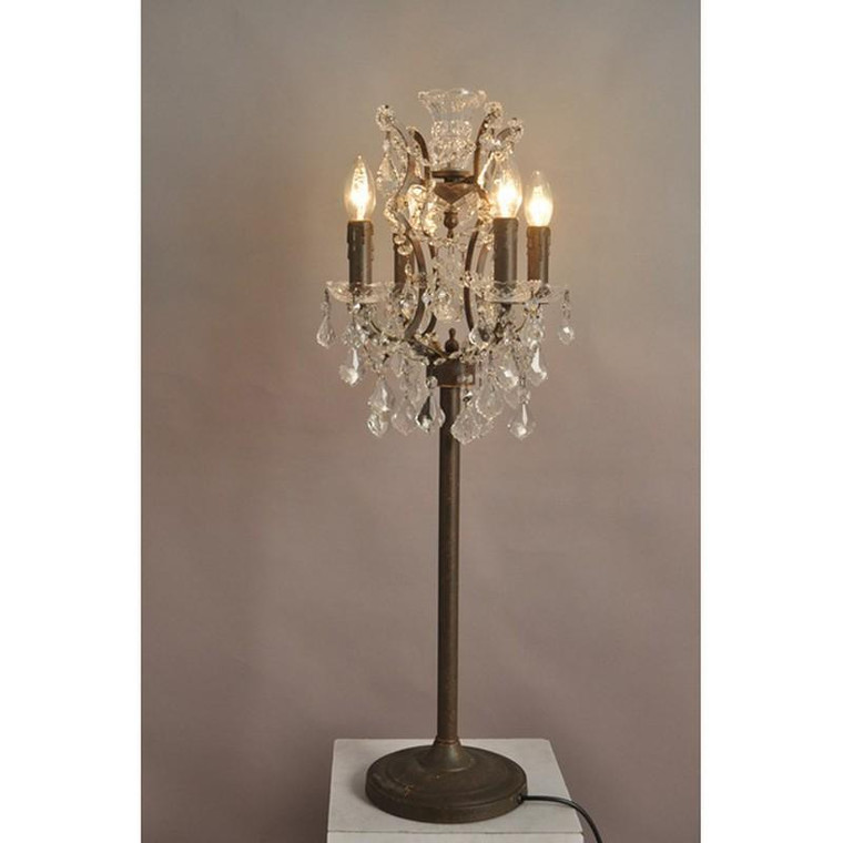 MT2085/LP979 Home Accents Fawn Iron Crystal Lamp