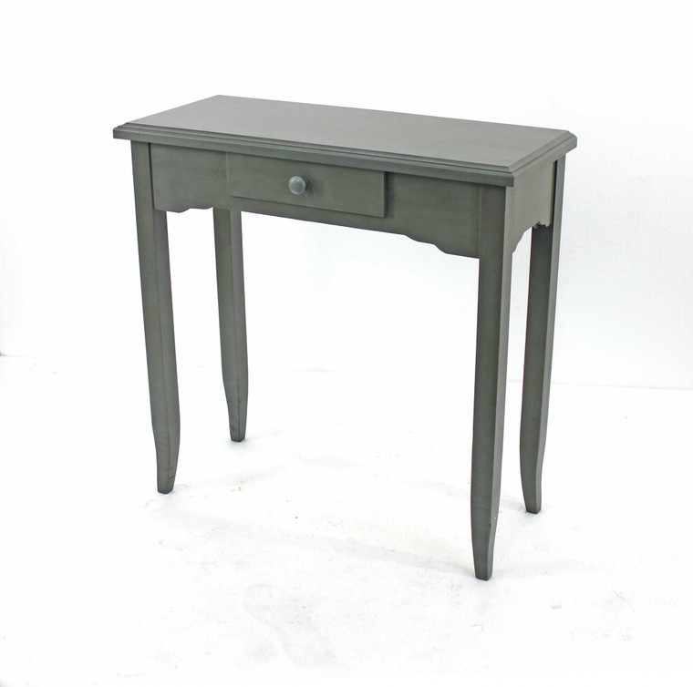 Homeroots 12" X 30" X 30" Gray, 1 Drawer, Minimalist - Console Table 274384