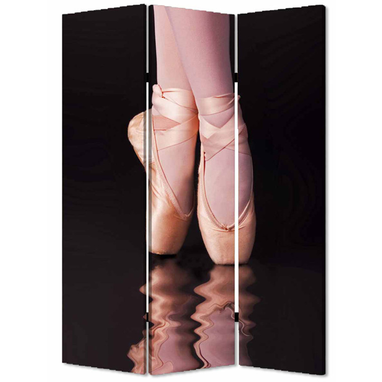 Homeroots 1" X 48" X 72" Multi-Color, Wood Canvas, Ballet - Screen 274641