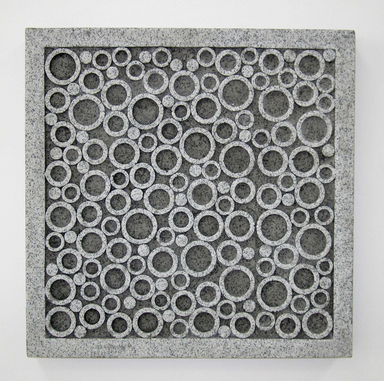 Homeroots 1" X 17" X 17" Brown, Sandstone, Square, Bubble Design - Wall Decor 274757