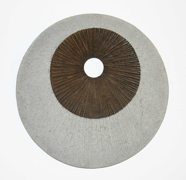 Homeroots 1" X 19" X 19" Brown & Gray, Round, Double Layer, Ribbed - Wall Decor 274769