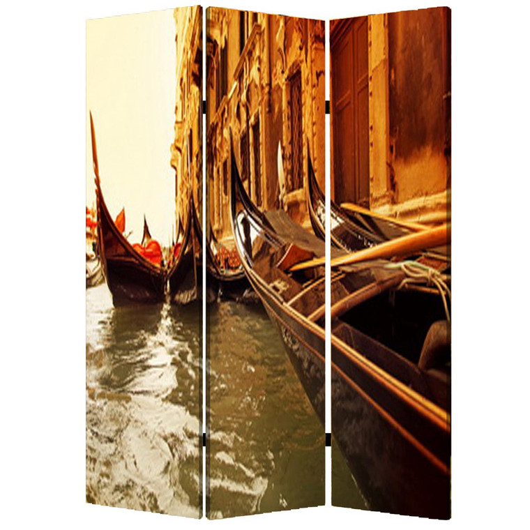 Homeroots 1" X 48" X 72" Multi-Color, Wood, Canvas, Venice - Screen 274859