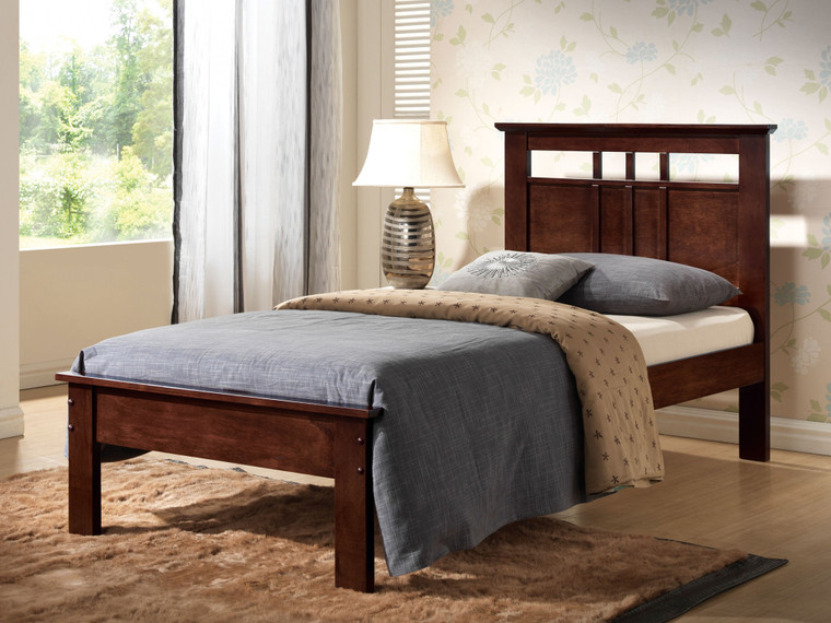Homeroots 79" X 47" X 41" Twin Cappuccino Bed 285243