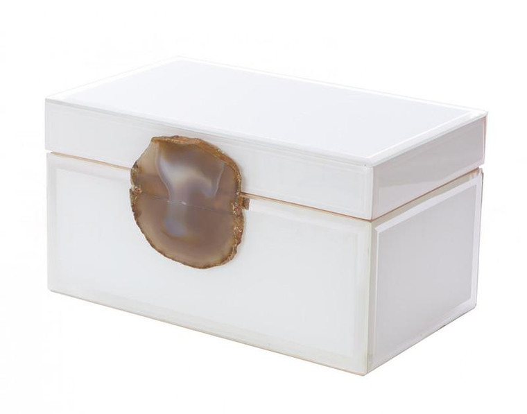 Lillian Jewelry Box With Agate D602 By Aidan Gray