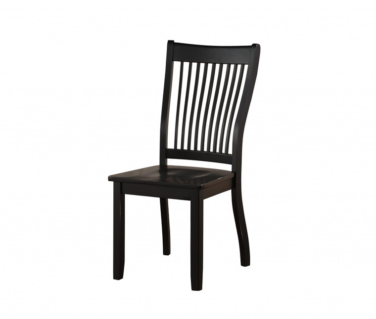 Homeroots 22 X 24 X 39 Black - Side Chair (Set-2) 318943