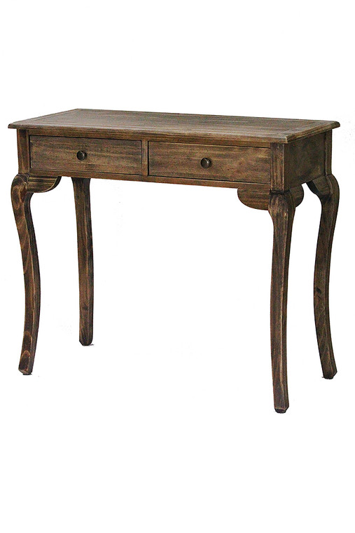 Homeroots 15" Rustic Wood Console Table With 2 Drawers 319836
