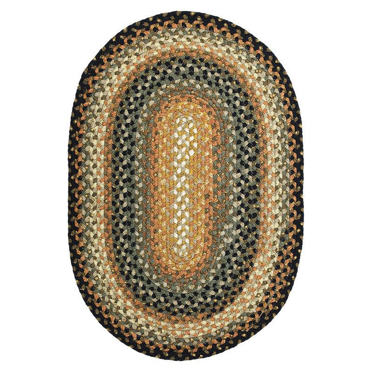 Homespice Cocoa Bean Oval Cotton Braided Rug - 27" x 45" - 400215
