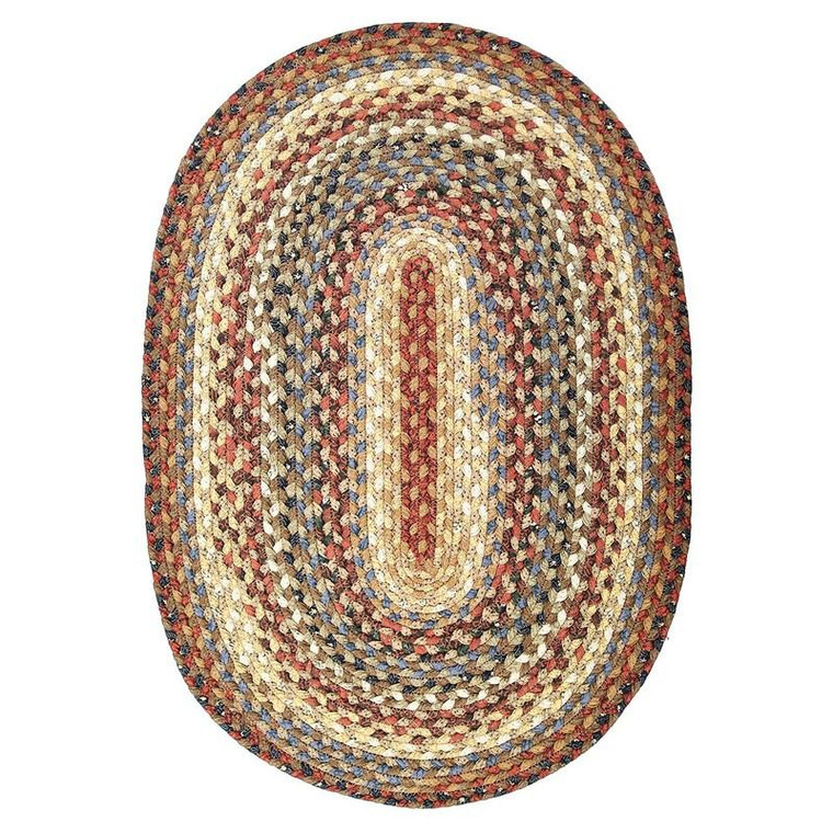 Homespice Biscotti Oval Cotton Braided Rug - 27" x 45" - 400246