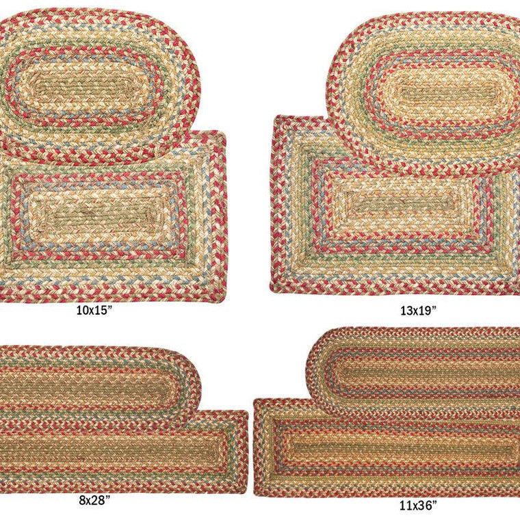 Azalea Oval Jute Braided Placemat - 13" x 19" Pack of 4 - 594143