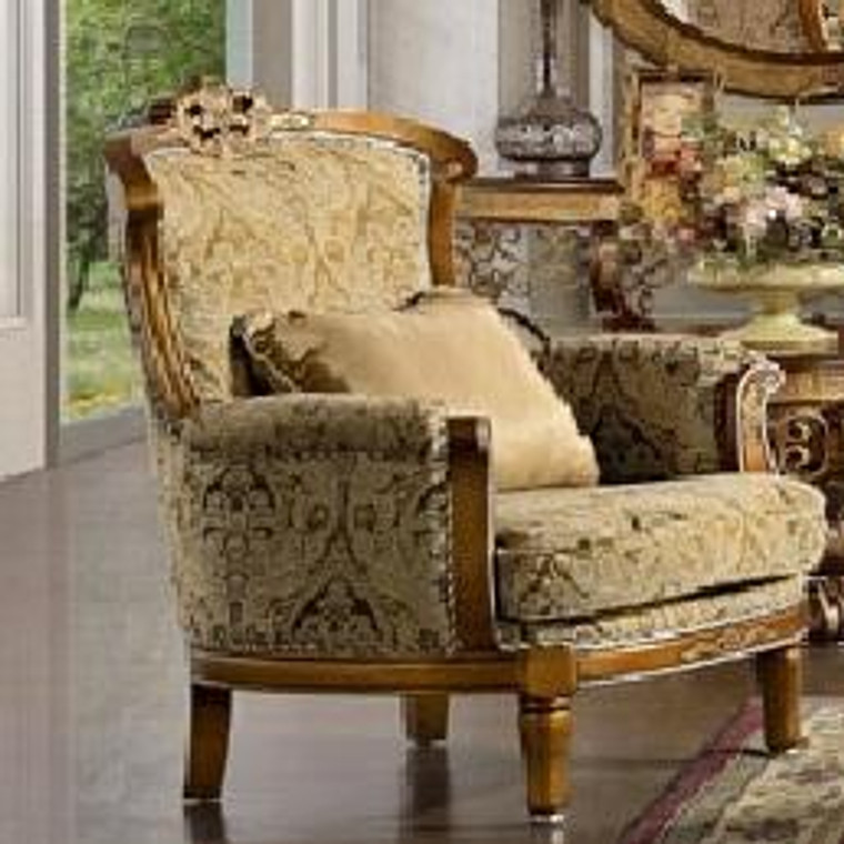 Homey Design Victorian Wood Finish Chair - Hd-369 HD-369-CHAIR