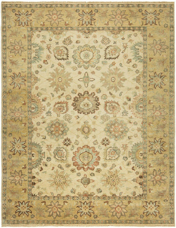 11255 Harounian Centennial CN-01 Ivory/Gold Hand Knotted Wool Rug - 6'x9'