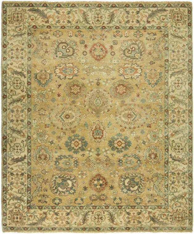 11261 Harounian Centennial CN-03 Gold/Ivory Hand Knotted Wool Rug - 6'x9'