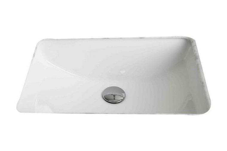 Rectangle Ceramic Undermount Sink - White AI-176