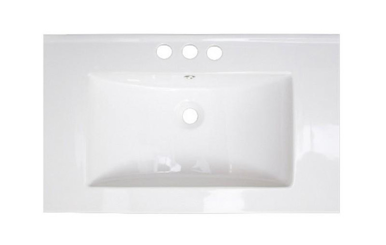 Roxy Rectangle Ceramic Vanity Top - White AI-412