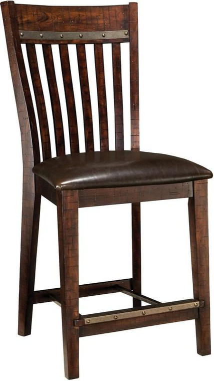 Hayden 24" Slat Back Counter Stool - Rough Sawn Espresso (Pack Of 2) HY-BS-460C-RSE-K24