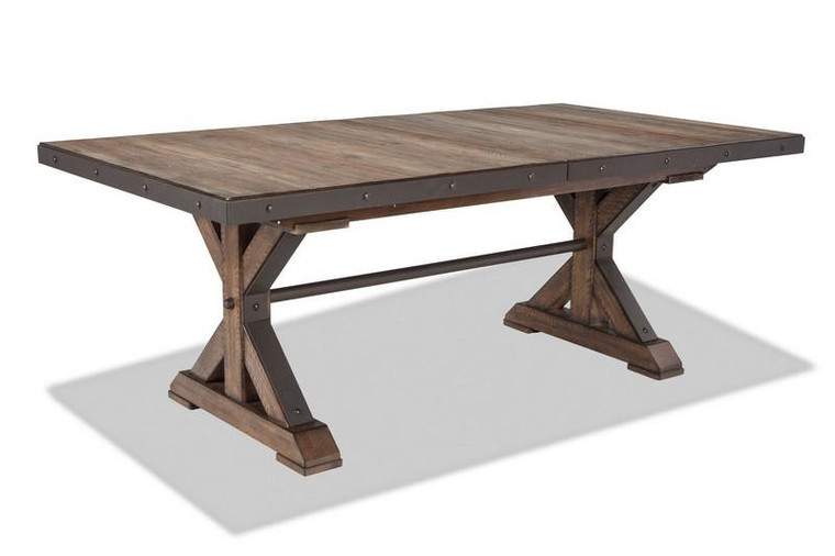 Intercon Taos Trestle Table with Storing Leaf - Canyon Brown TS-TA-4299-CYB-C