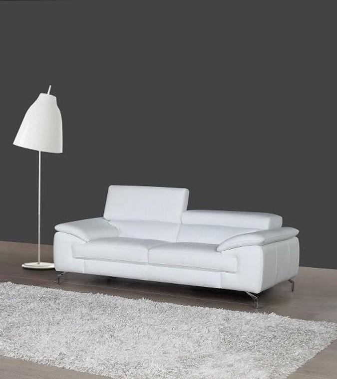 J&M A973 White Italian Leather Sofa 1790611-S