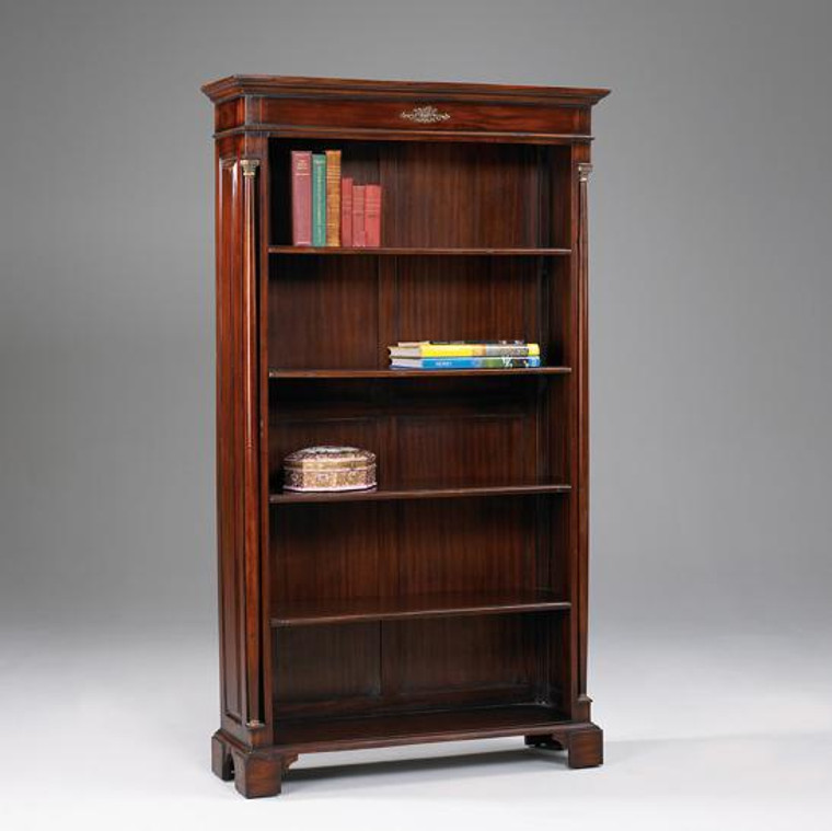 10575 Vintage Rectangular Empire Bookshelves In Dark Brown Finish