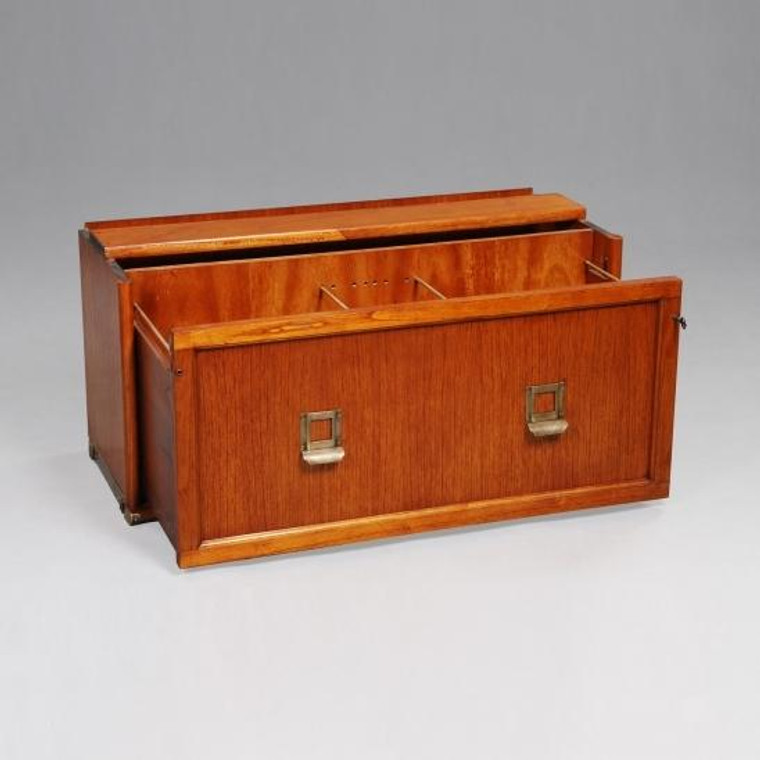31972 Vintage Rectangular Filebinder Drawer In Wood Finish