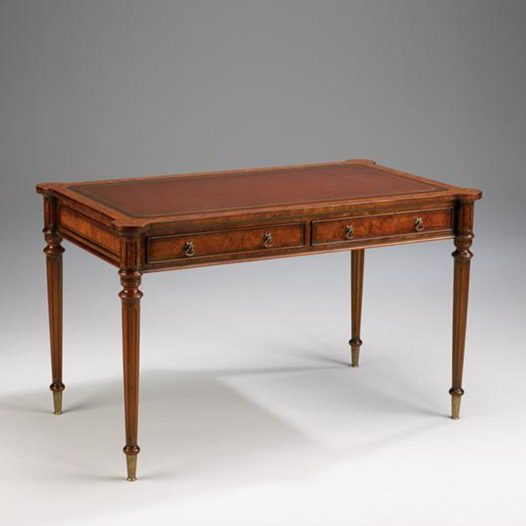 33151 Vintage English Writing Table In Brown Finish