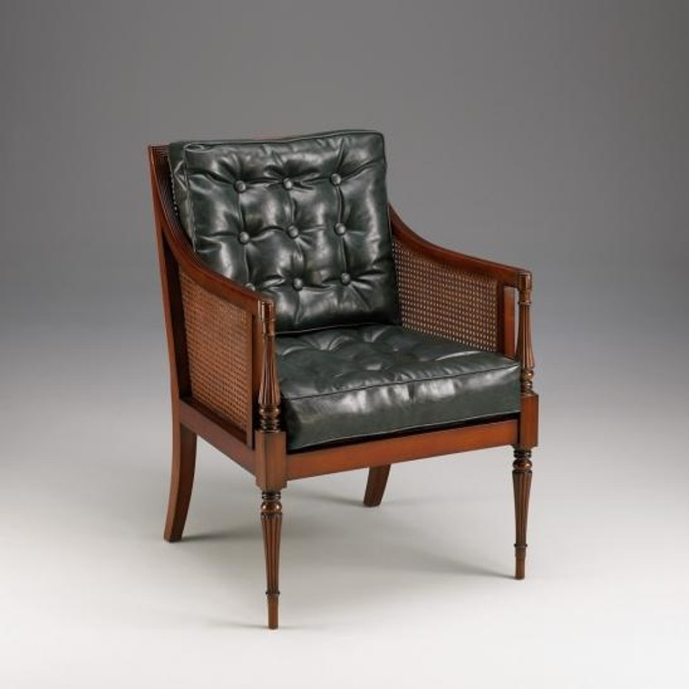 33173 Vintage Easy Arm Chair In Brown Finish