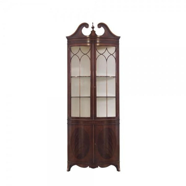 34001LEDEM Vintage Corner Cabinet With Lattice