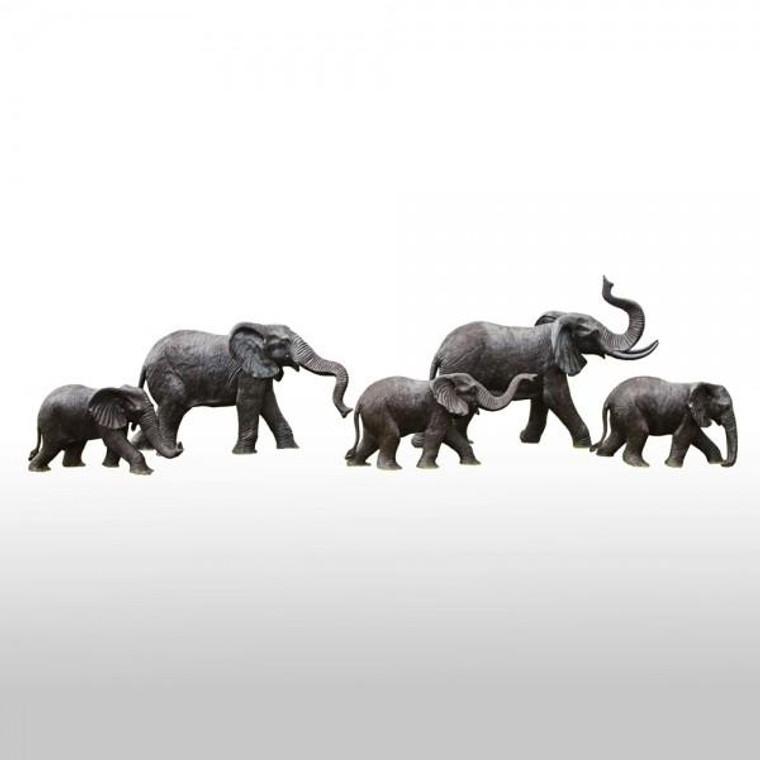 A4331 Vintage 5 Piece Family Of Elephants Set