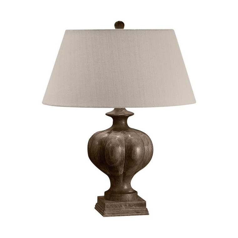 Bonita Fluted Dark Solid Wood Table Lamp 440DW