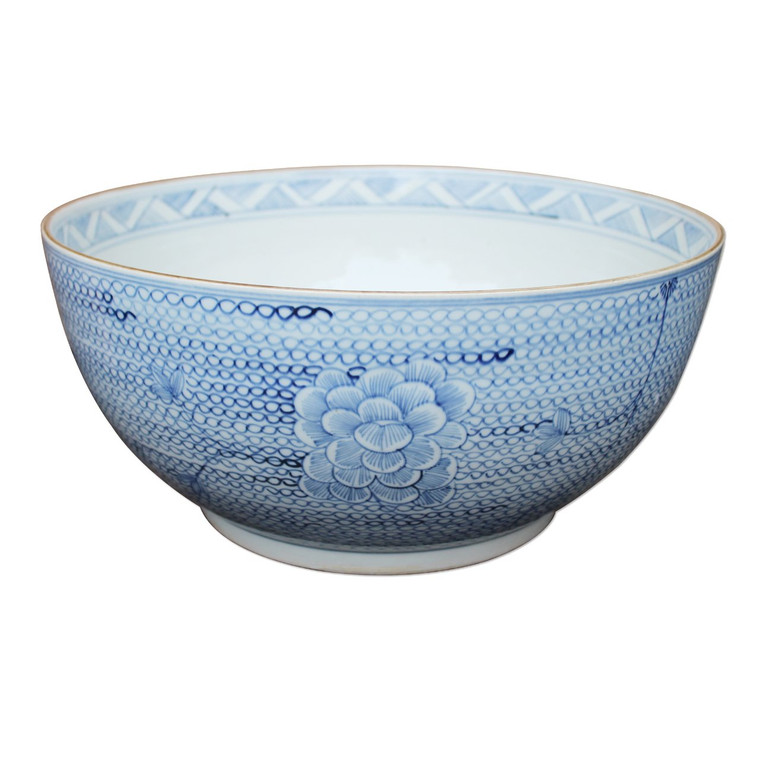 1174 Legend Of Asia Blue & White Chain Bowl
