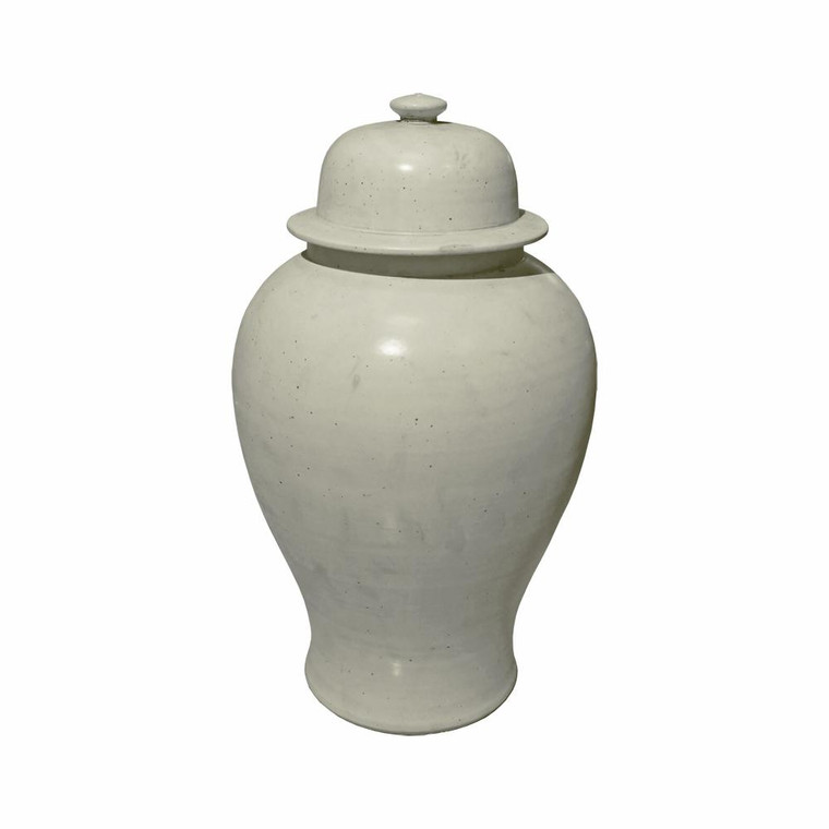 1571 Legend Of Asia Matte Glaze White Temple Jar