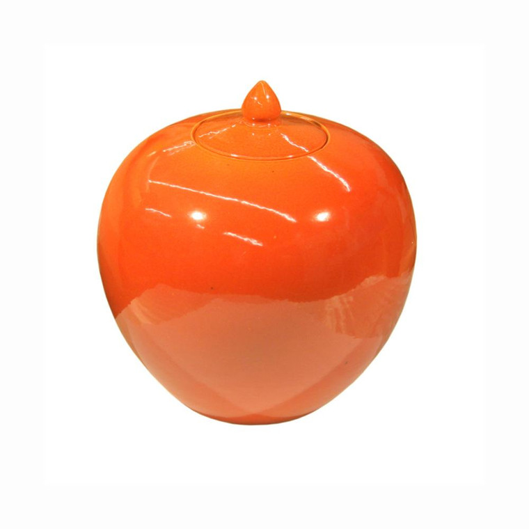 1634-OC Legend Of Asia Melon Jar - Orange Crackle