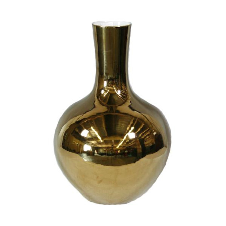 1717 Legend Of Asia Metallic Gold Globular Vase