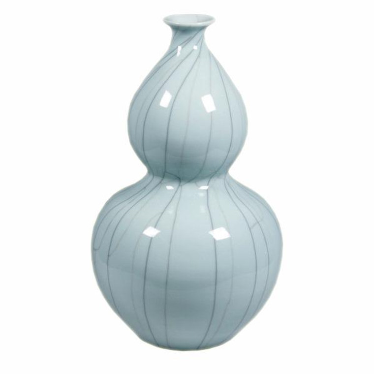 1767 Legend Of Asia Crackle Celadon Gourd Vase