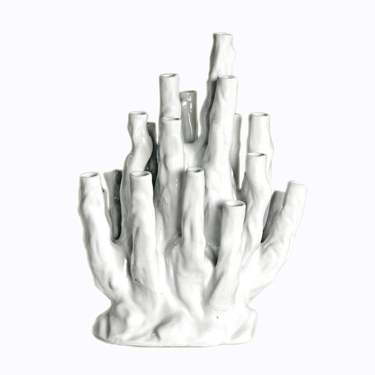 1840M-W Legend Of Asia Coral Vase White - Medium