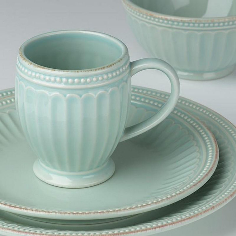 Lenox French Perle Groove Ice Blue 4-Piece Place Setting Set 856878