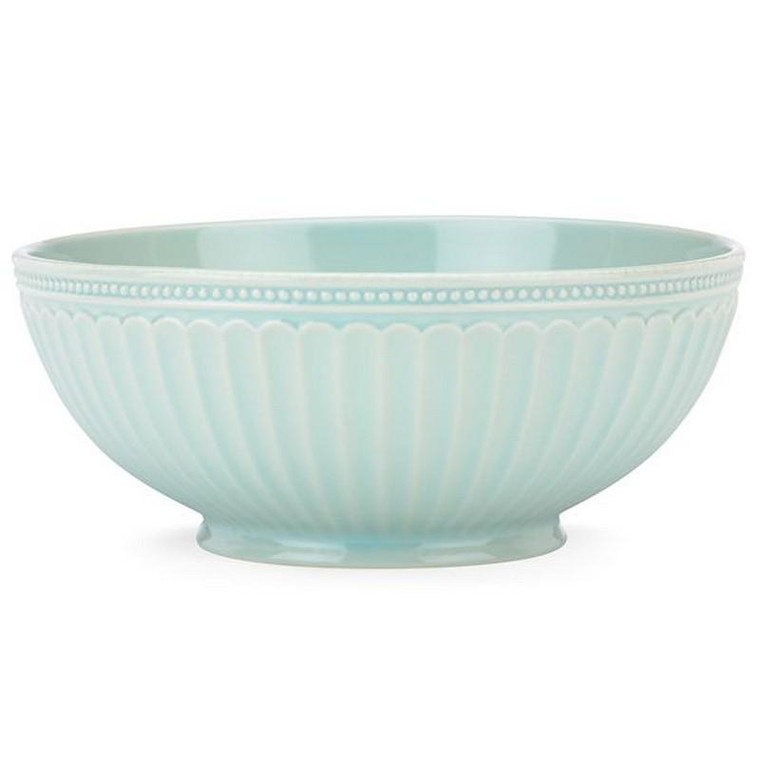 Lenox French Perle Groove Ice Blue Serving Bowl 856933