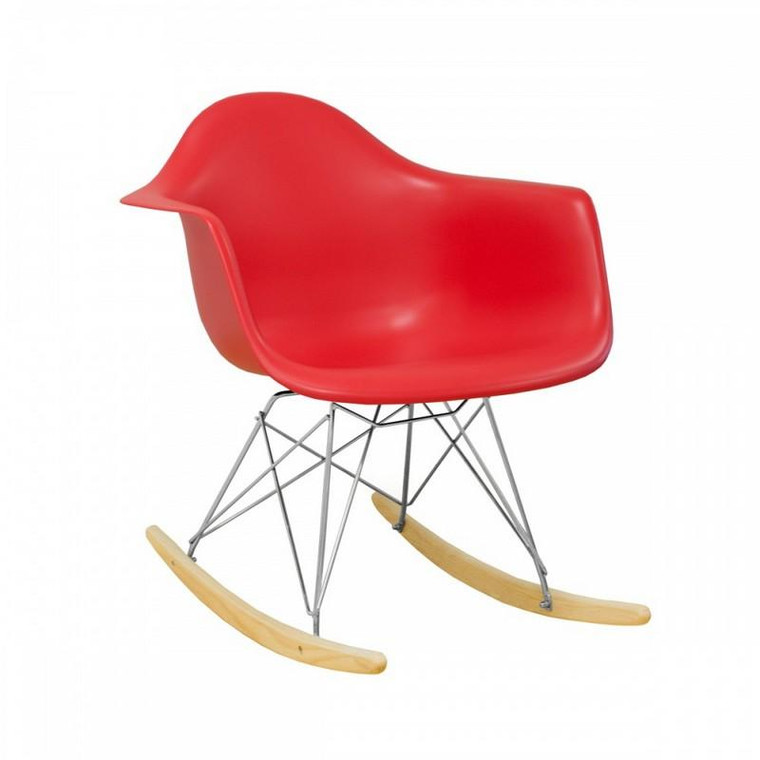 Mod Made Paris Tower Eiffel Leg Red Rocker Chair MM-PC-018R