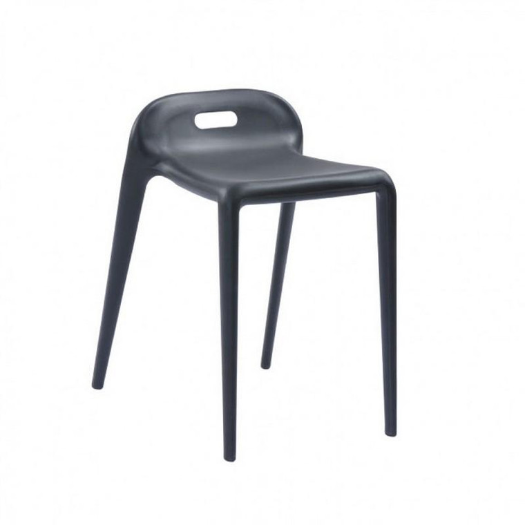 Mod Made E-Z Modern Black Stacking Stool Chair - Pack Of 2 MM-PC-085