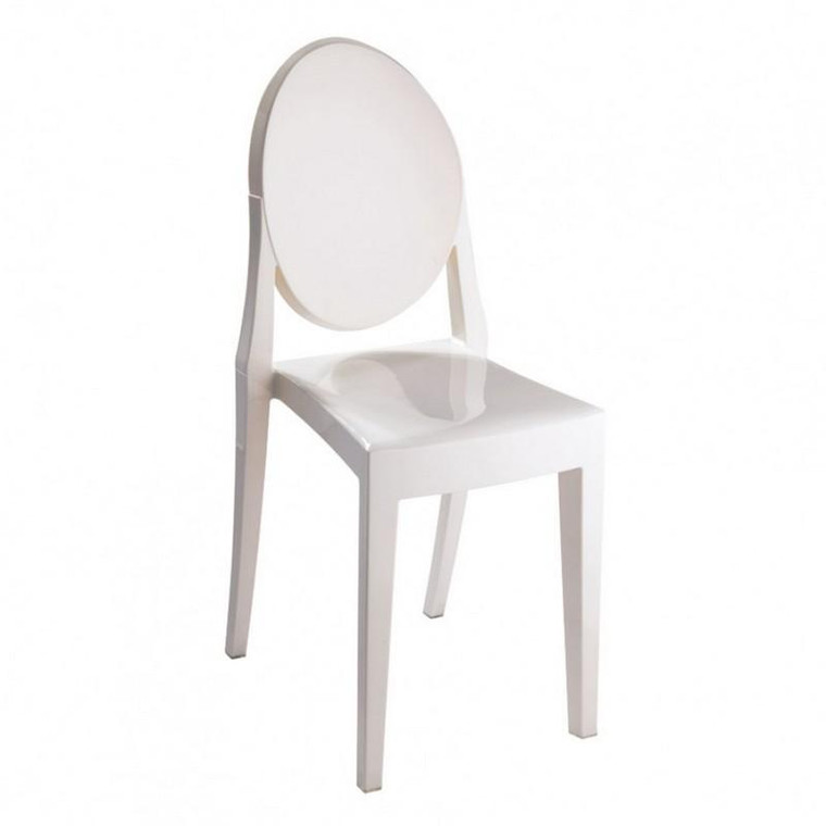 Mod Made Louie Ghost Ivory Side Chair MM-PC-089