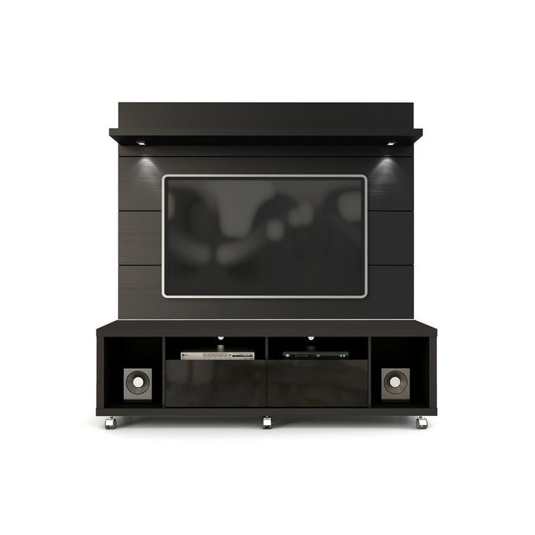2-1541382253 Manhattan Cabrini TV Stand and Floating Wall Panel 1.8 - Black