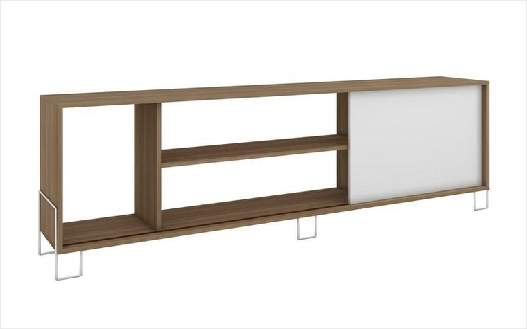 9AMC47 Manhattan Nacka TV Stand 1.0 with 4-Shelves - Oak/White