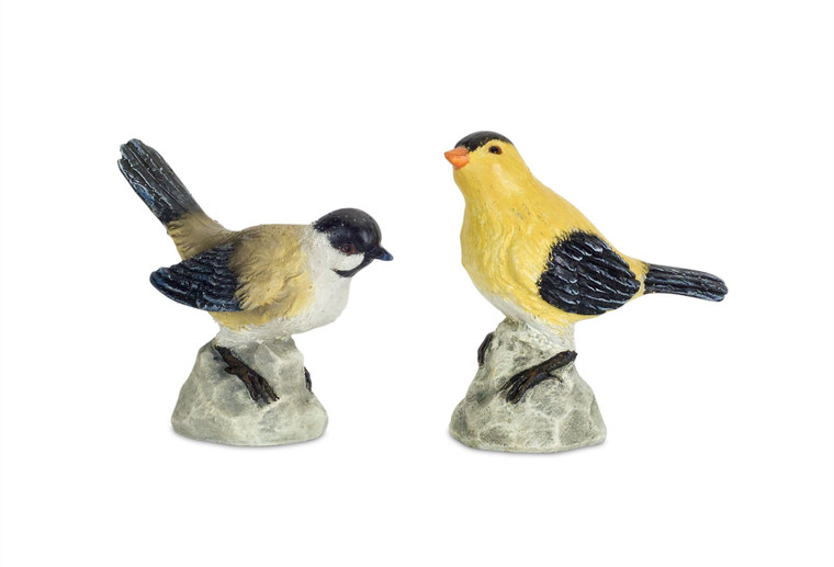 Bird (Set Of 8) 4"H Stone Powder/Resin 74217DS