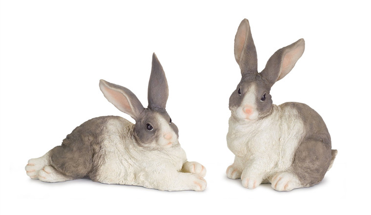 Melrose Rabbit (Set Of 2) 9.5"H, 12"H Resin 74273DS