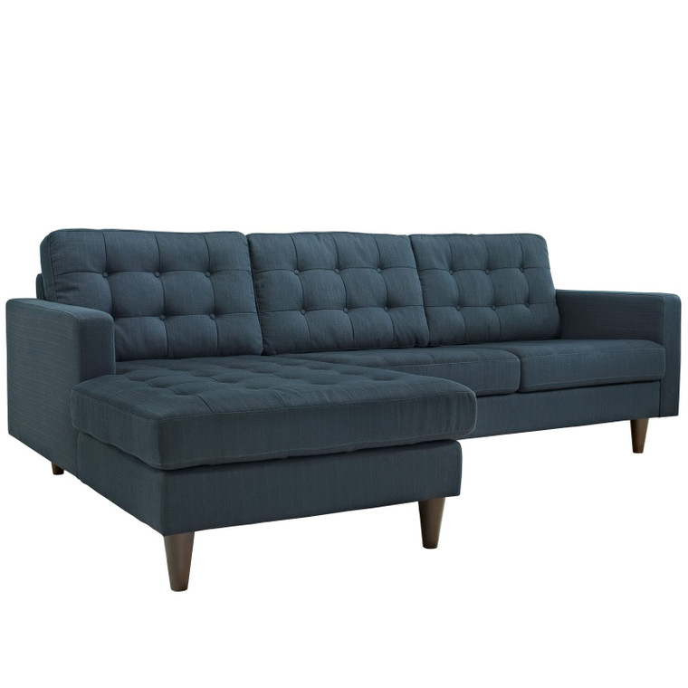 Modway Empress Left-Facing Upholstered Sectional Sofa - Azure EEI-1666-AZU