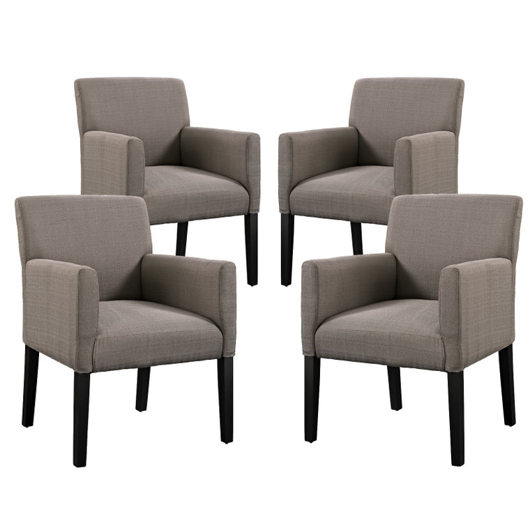 Modway Chloe Armchairs Set Of 4 - Gray EEI-1679-GRY